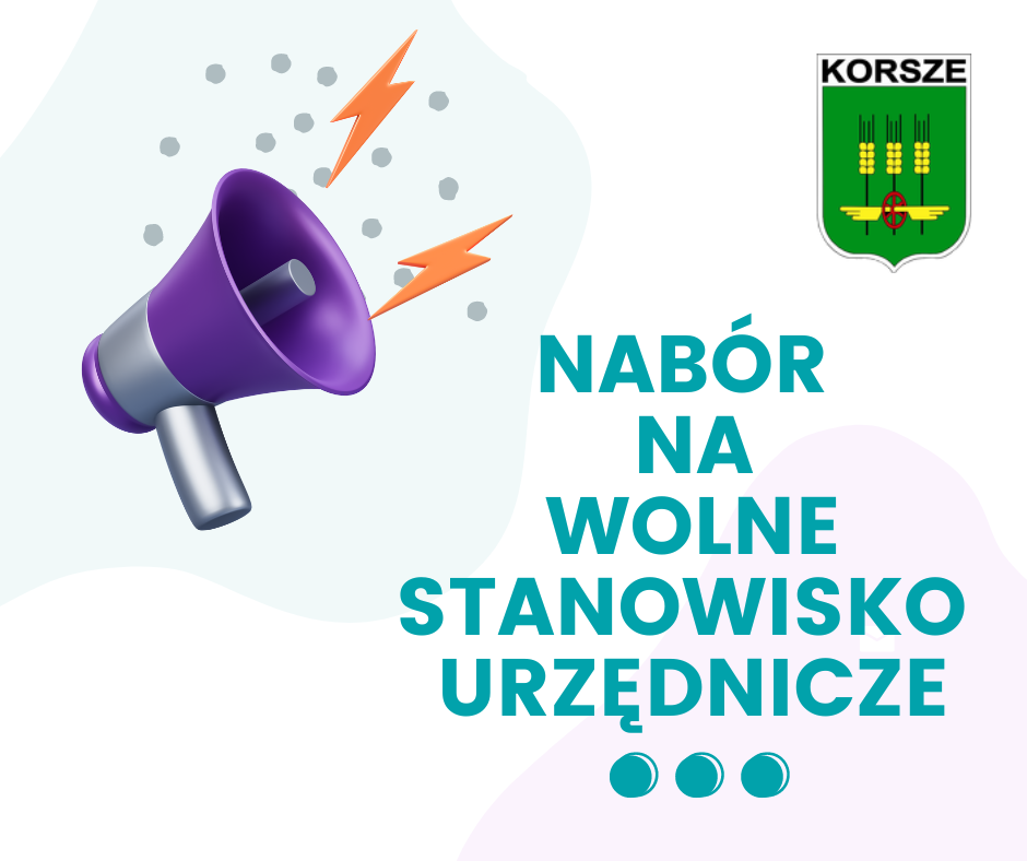 Ilustracja do informacji: NABÓR NA WOLNE STANOWISKO URZĘDNICZE